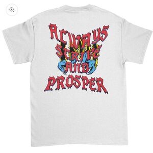 A$AP Worldwide Always Strive & Prosper White Graphic Tee ASAP Ferg Size Small